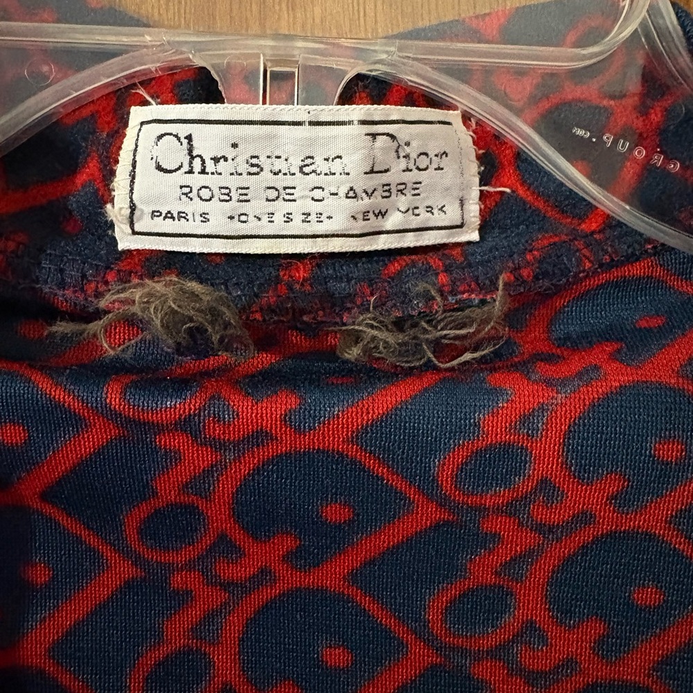 Dior Red and Blue Monogram Robe - Picture 5 of 6